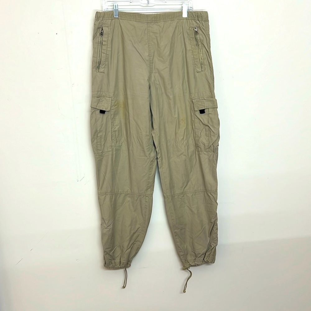 🌞 Outer Rim beige track suit jogger roomy cargo pants tan M